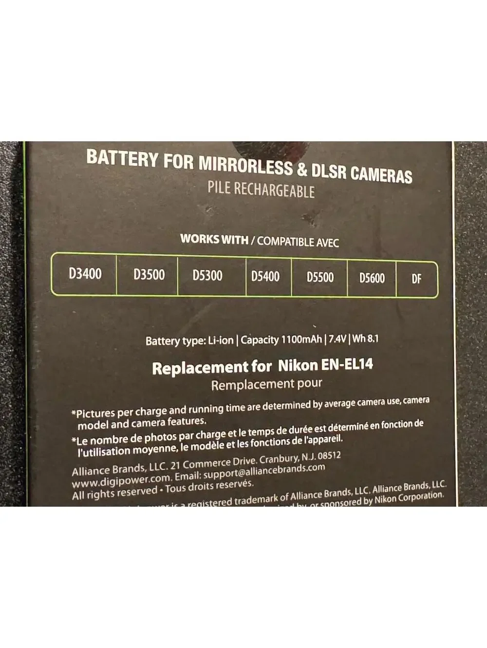 Digipower Re-Fuel Li Battery for Nikon EN-EL14 [2234-35]